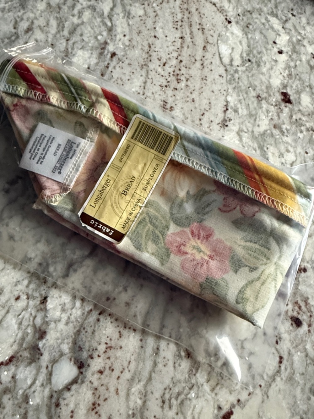 Longaberger Sunflower Bread Basket Liner - Picture 5 of 5